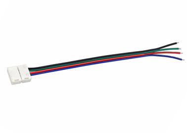 China Tira flexible del contacto del conector 2 de la tira del solo color LED para atar con alambre 4 pernos proveedor